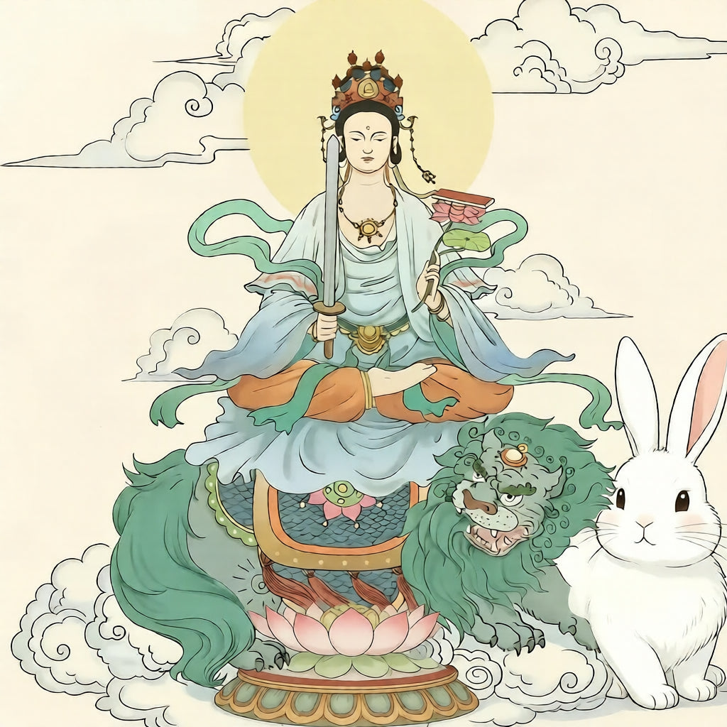 The Guardian Buddha of the Rabbit: Manjushri Bodhisattva