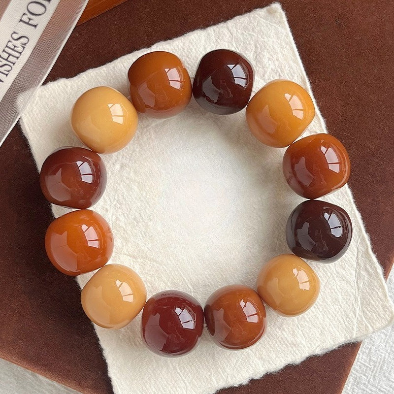 Large Dry Polished Flower Skin Bodhi Root Fidget Bracelet