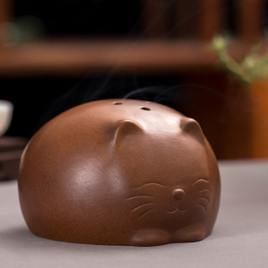 Cute Cat Incense Burner for Coil Incense