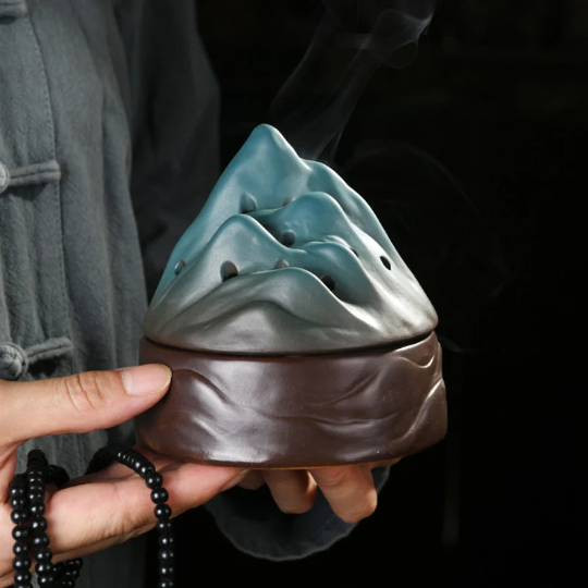 Premium Ceramic Mountain Incense Burner