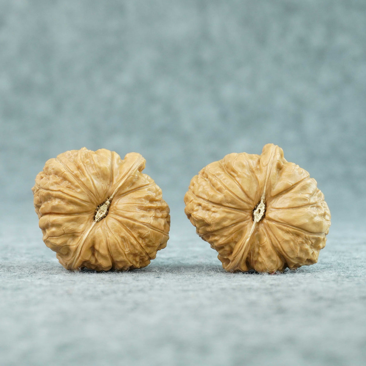 42mm Pumpkin-Form Lion Head Walnut Pair (Nangua Dun) | One-of-a-Kind Matched Pair | 072002