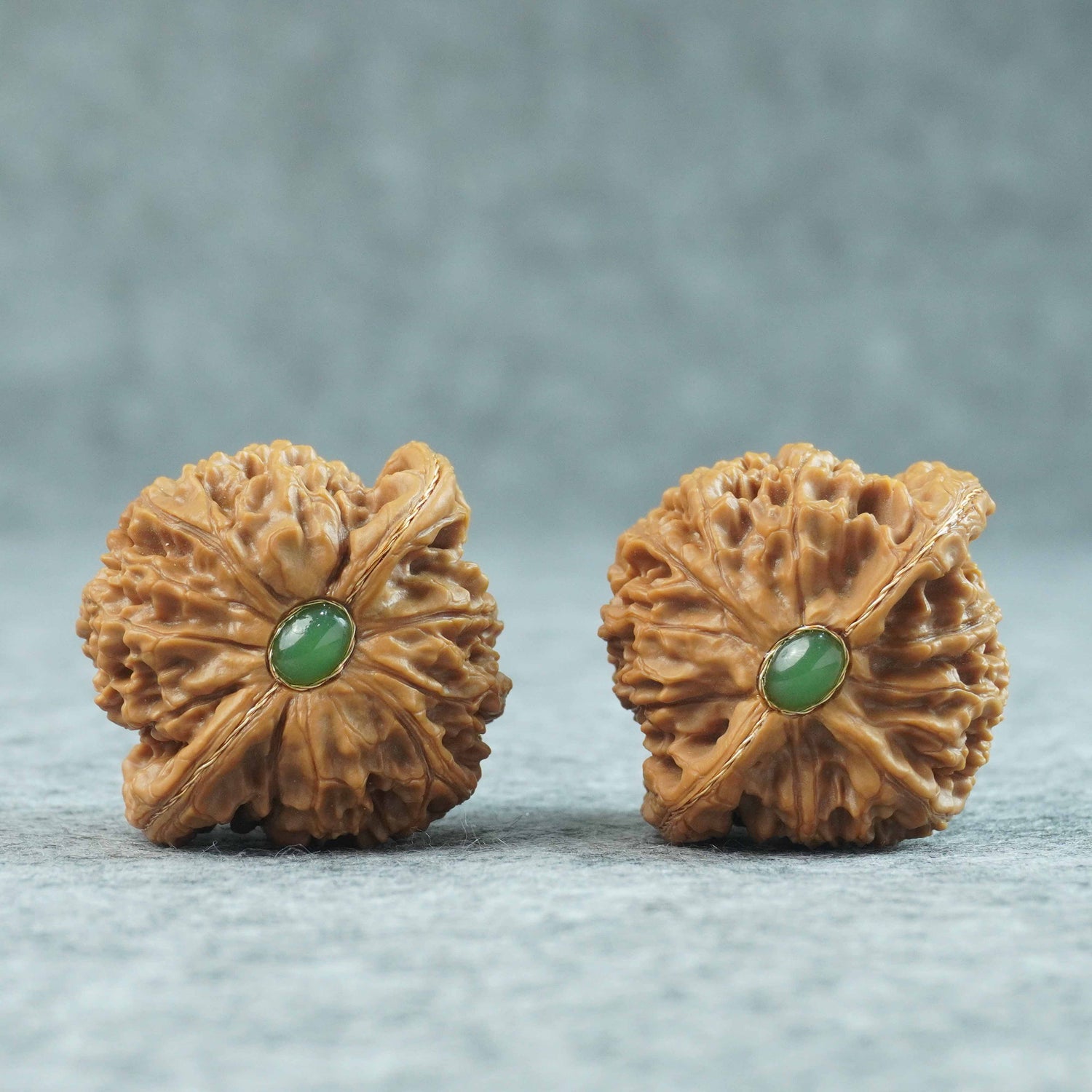 44mm Water-Dragon Pattern Lion Head Walnut | One-of-a-Kind Listing | 070207