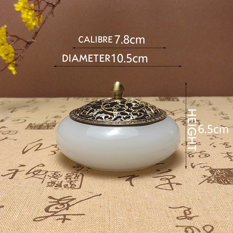 Handcrafted Ancient Glazed Ceramic Incense Burner – Perfect for Meditation