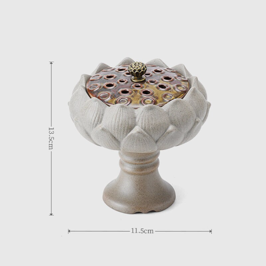 Ceramic Lotus Incense Burner