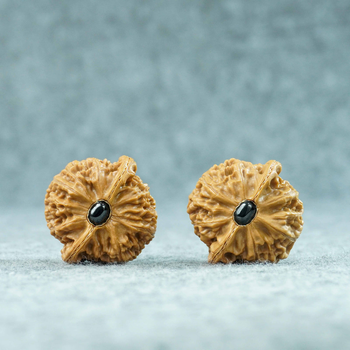 39mm Palace Lantern Lion Head Walnut Pair | One-of-a-Kind Listing | 090808