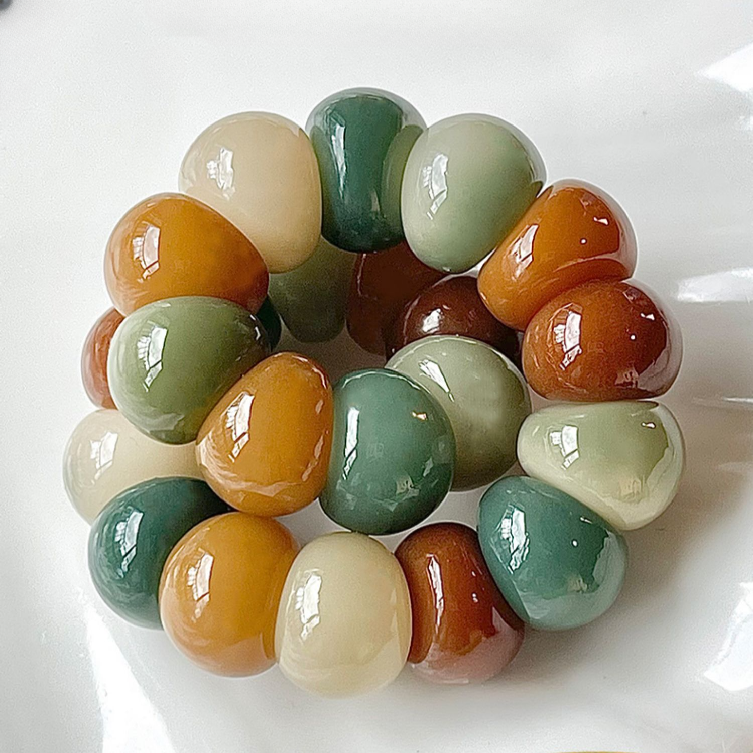 Garlic Clove Bodhi Stress Relief Bracelet 14mm (Multiple Colors Available)