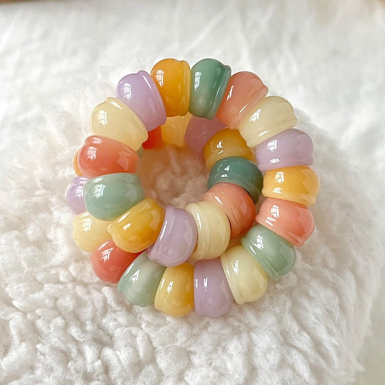Buntes Bodhi-Wurzel-Multiperlen-Fidget-Armband, einreihig, zur Stresslinderung