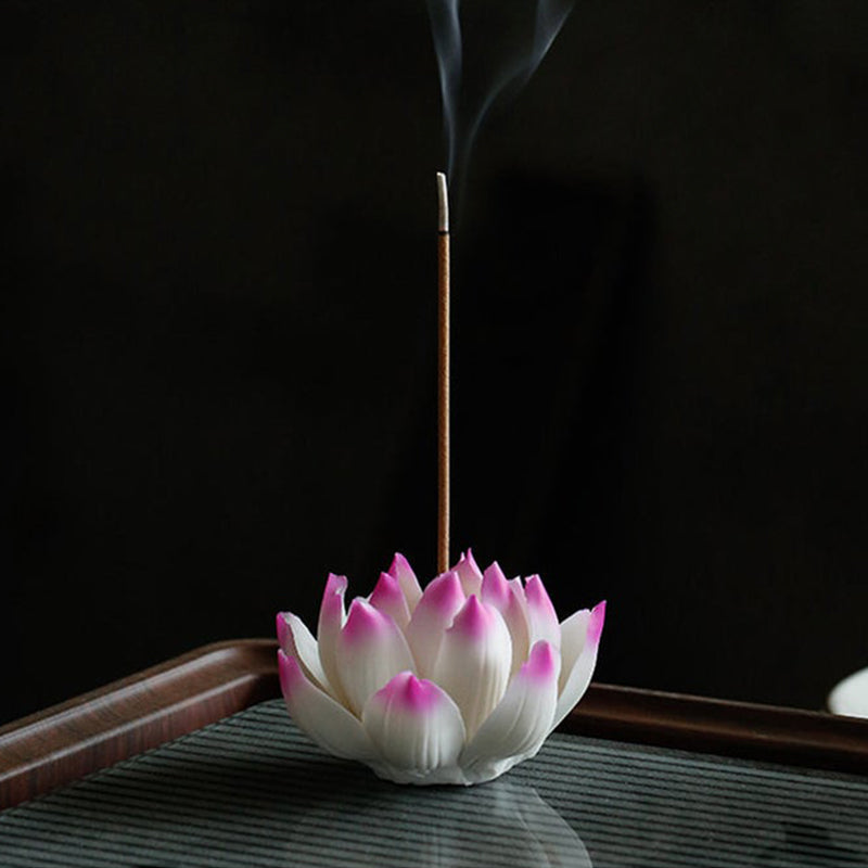 Handcrafted Ceramic Lotus Incense Holder