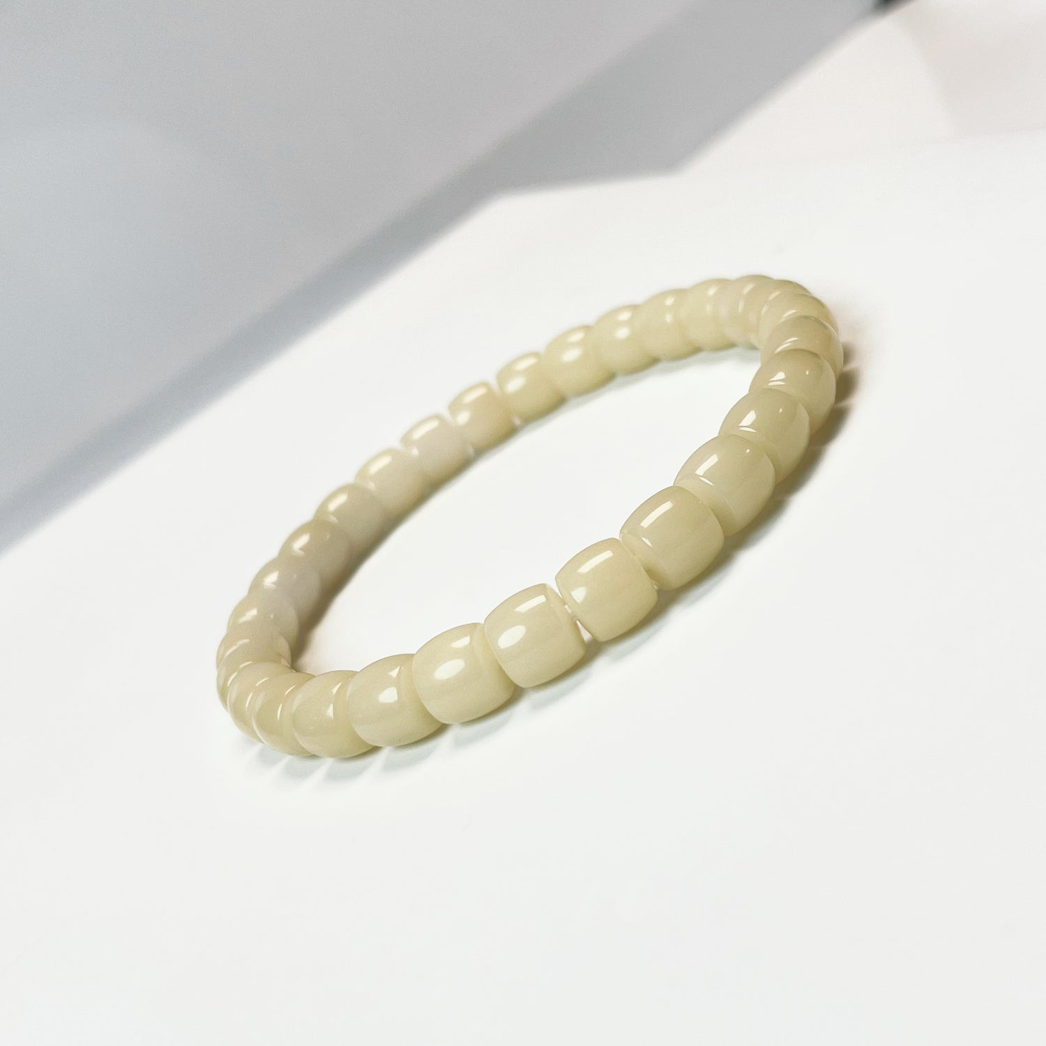 (White Jade Bodhi) Original White Jade Bodhi Bracelet 9*10mm