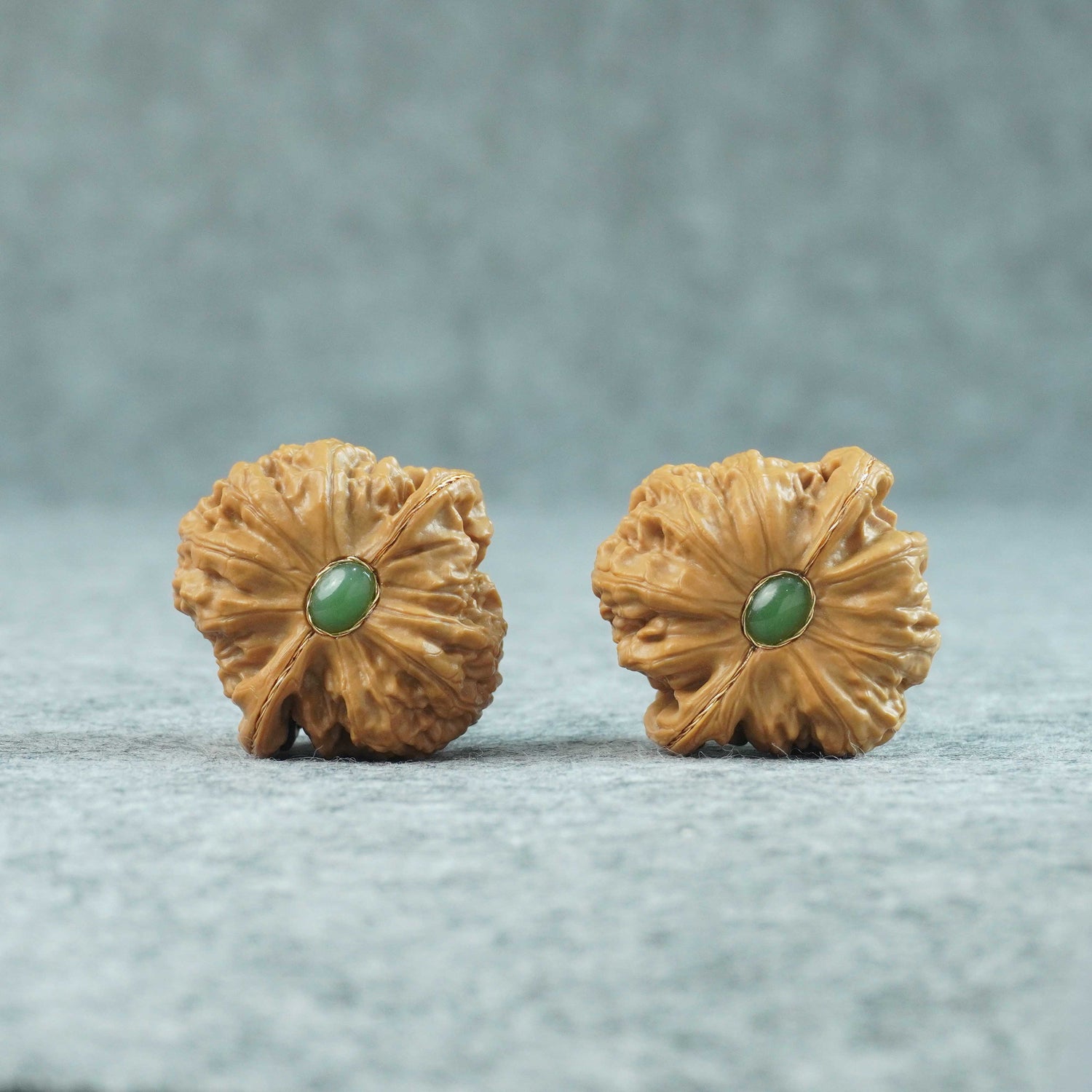 38mm White Lion Head Walnuts | One-of-a-Kind Pair | 070109
