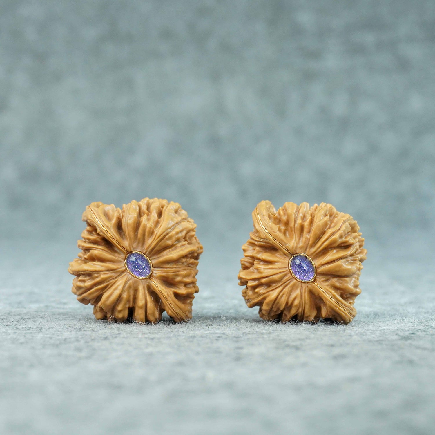 43.5mm Four-Tower Lion Head Walnut Pair | One-of-a-Kind Listing | 072407
