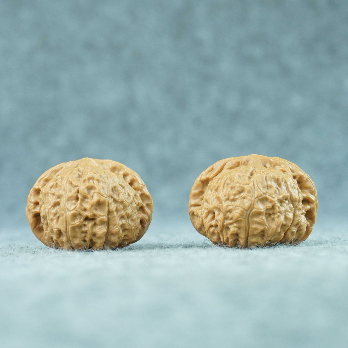 42mm Pumpkin-Form Lion Head Walnut Pair (Nangua Dun) | One-of-a-Kind Matched Pair | 101408