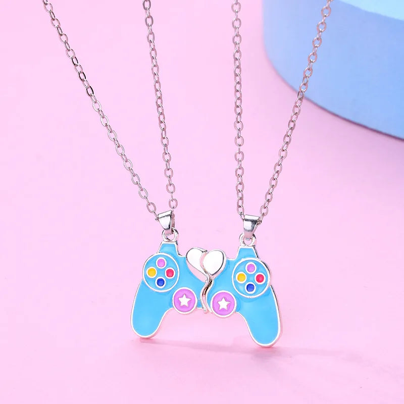 2-Color Game Console Handle Magnetic BFF Necklace for Kids