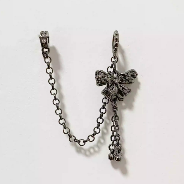 Bow Tassel Pendant with Chain, Spacer Beads & DIY Jewelry Findings