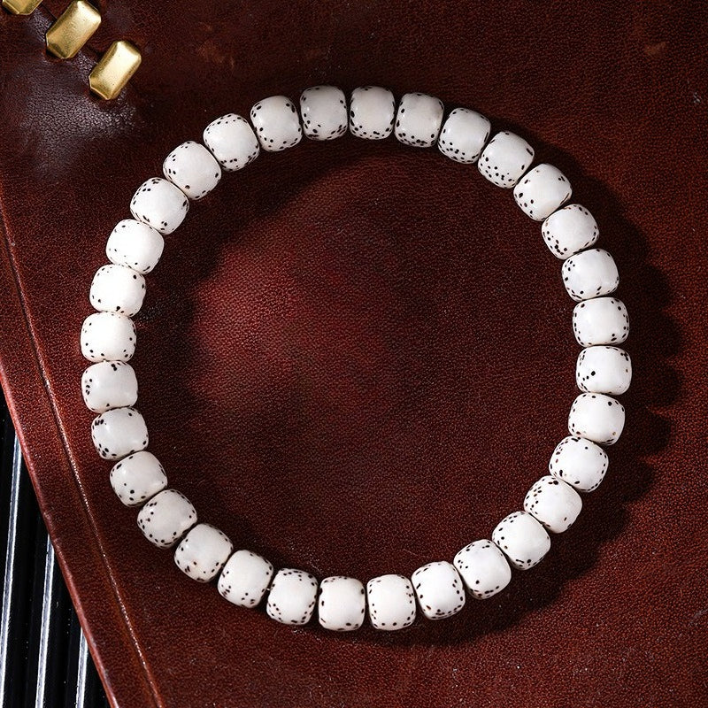 Natural Hainan Shunbai Star Moon Bodhi Bracelet – “Pufferfish Belly Open Space” Design