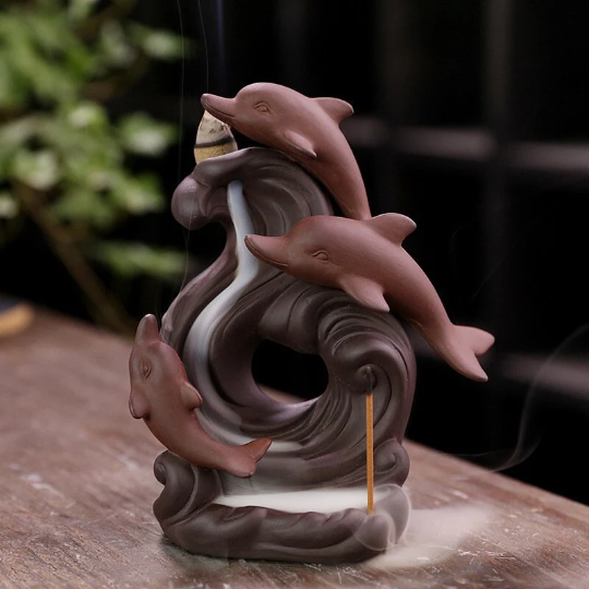 Dolphin Backflow Incense Burner