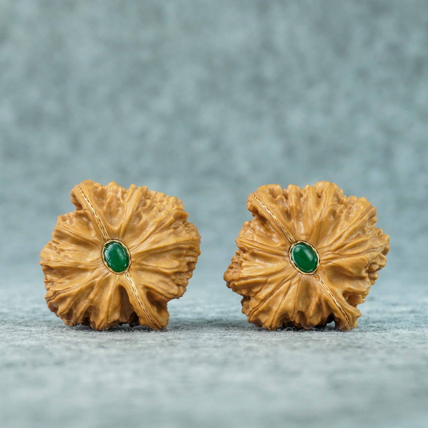 43.5mm Big White Lion Head Walnut Pair | One-of-a-Kind Listing | 070906