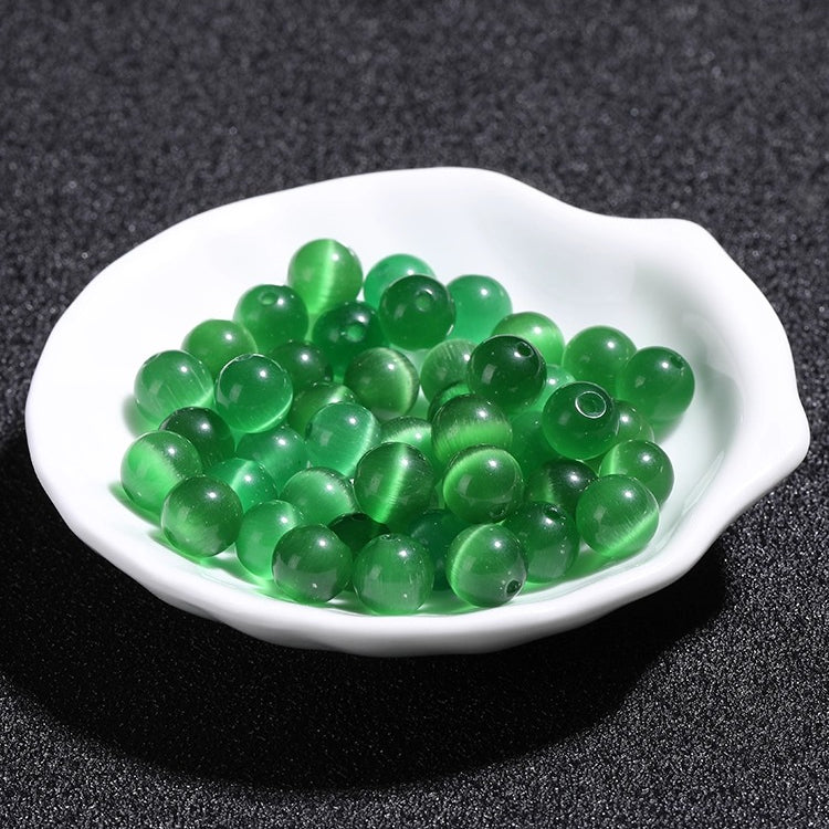 Premium Green Cat’s Eye Beads for DIY Jewelry Making