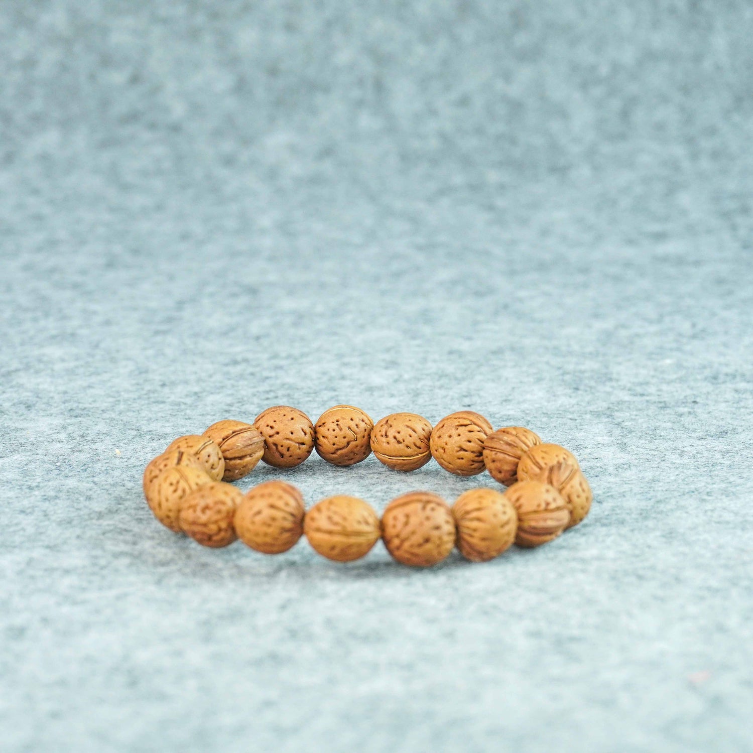 Natürliches Armband aus Pfirsichkernen | Helles Gehirnmuster | Wilder Berg-Pfirsichkern