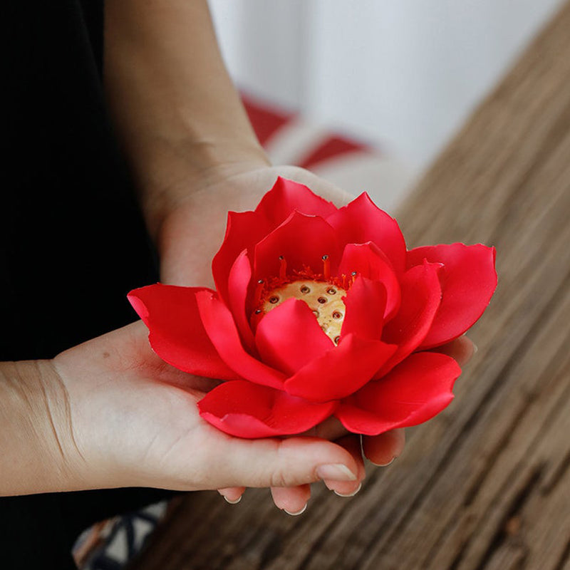 Handcrafted Ceramic Lotus Incense Holder