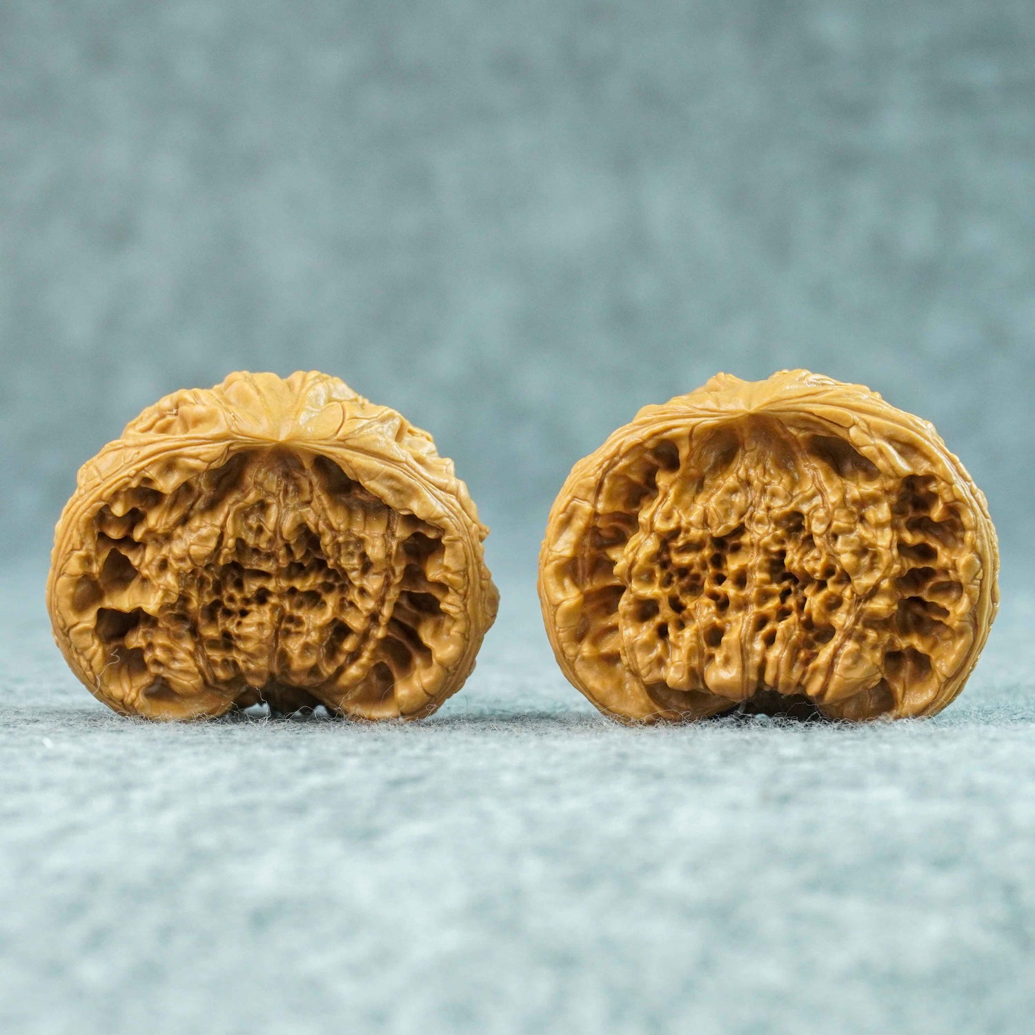 52mm Guanmao Snake Head Walnut Pair | Rare Mutation | One-of-a-Kind Matched Pair | 081503