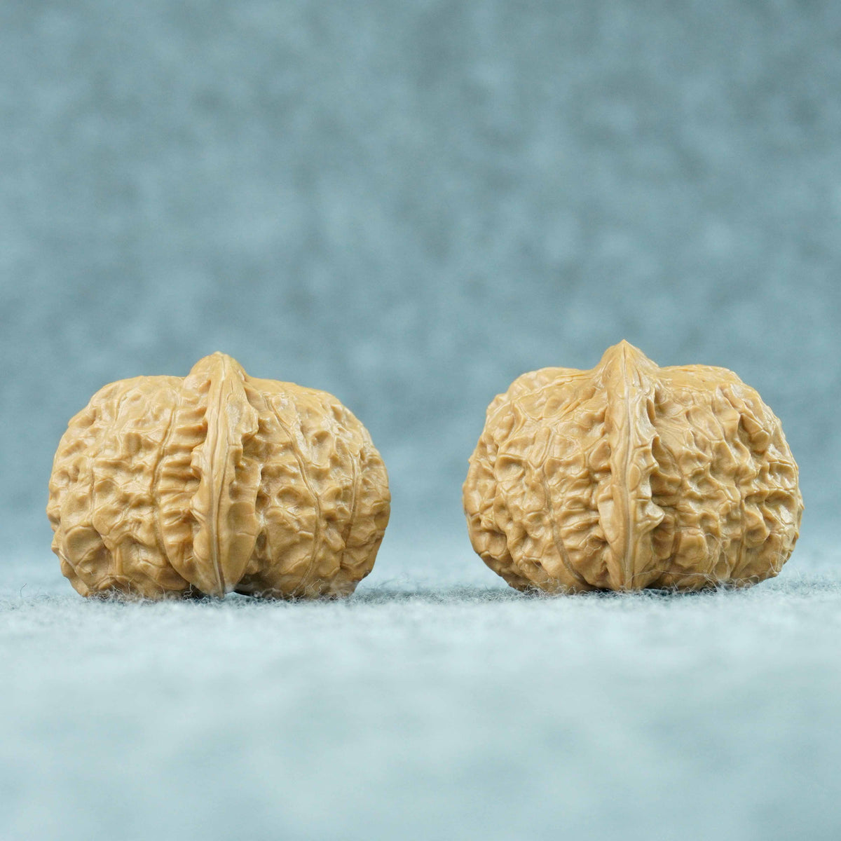 45mm Pumpkin-Form Lion Head Walnut Pair (Nangua Dun) | One-of-a-Kind Matched Pair | 101406