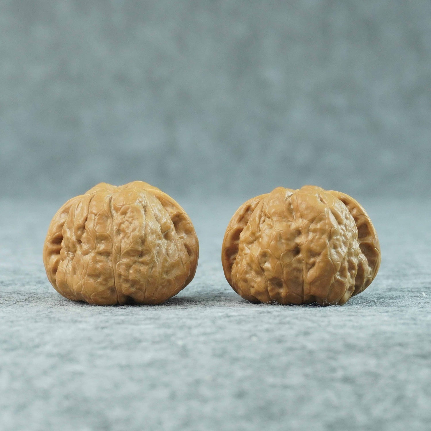 39mm Toad Head Walnuts | Red Inlay Accent | One-of-a-Kind Pair | 070105