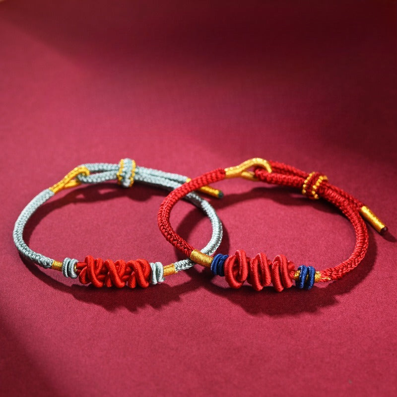 Handmade Wenchang Knot Red String Bracelet – Meaningful Gift for Good Luck