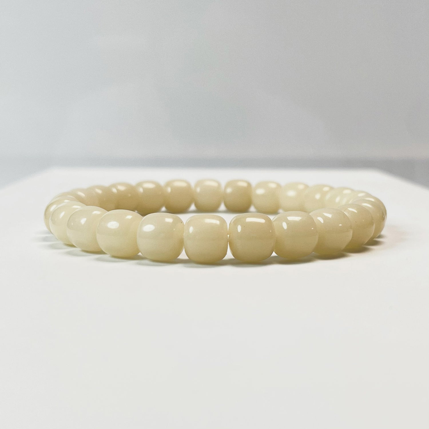 (White Jade Bodhi) Original White Jade Bodhi Bracelet 9*10mm