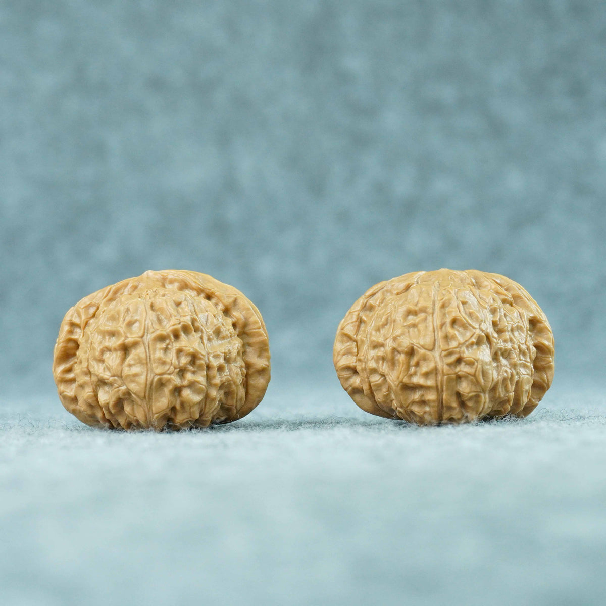 44mm Pumpkin-Form Lion Head Walnut Pair (Nangua Dun) | One-of-a-Kind Matched Pair | 101410
