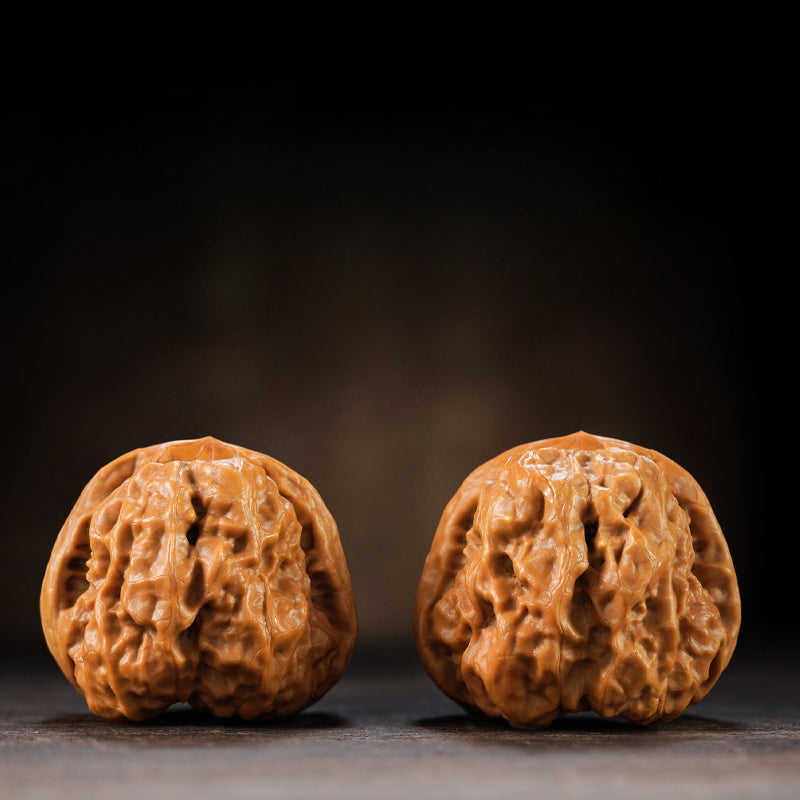 Premium Natural Color Chinese Wenwan Walnut Pair for Stress Relief and Meditation