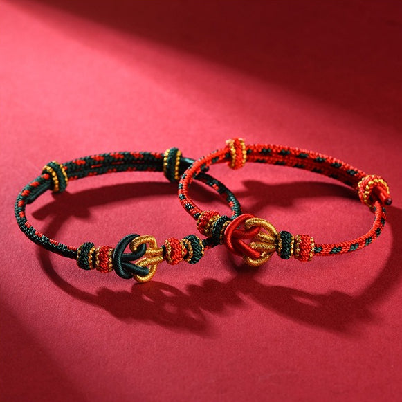 Christmas Handmade Braided Fortune Knot Couples & Friends Red String Bracelet