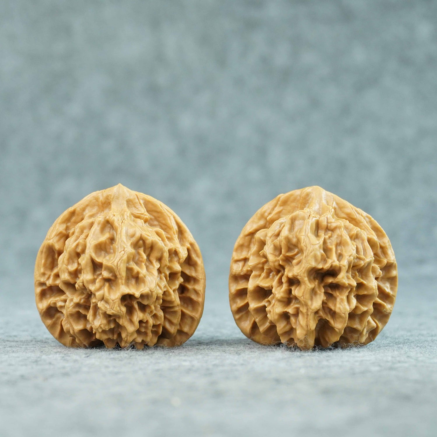 48mm Emperor Lion Head Walnut Pair | One-of-a-Kind Listing | 072101