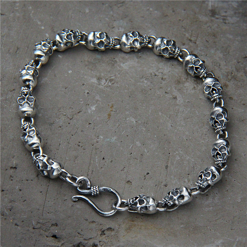 925 Sterling Silver Skull Bracelet