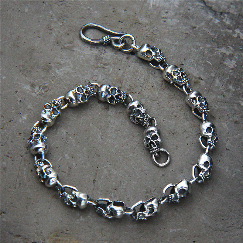 925 Sterling Silver Skull Bracelet