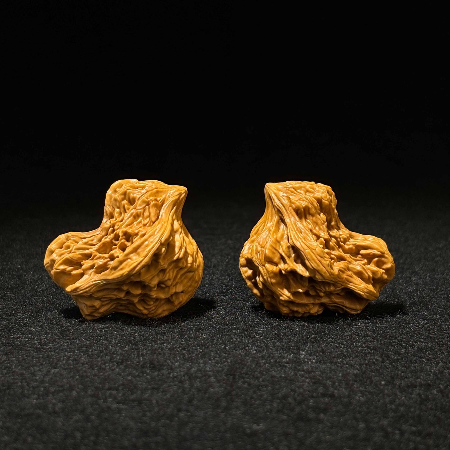 38mm Bird-Shaped Wheat-Ear Tiger Head Walnuts | One-of-a-Kind Pair | 061804