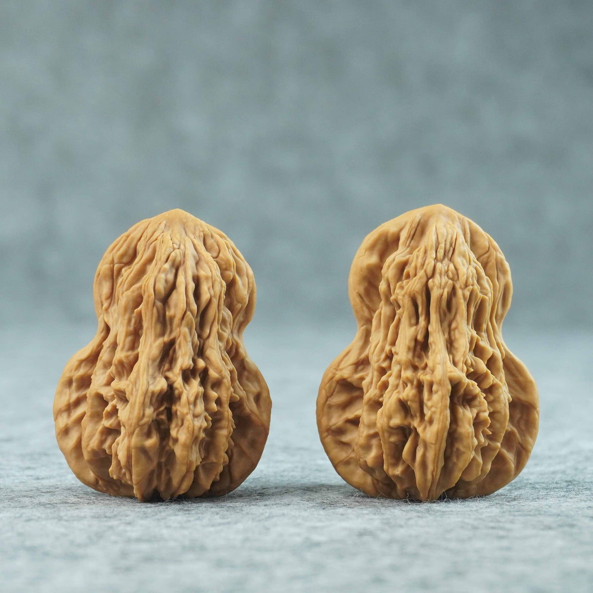 38mm Gourd-Shaped Wheat Spike Tiger Head Walnuts | One-of-a-Kind Pair | 070101