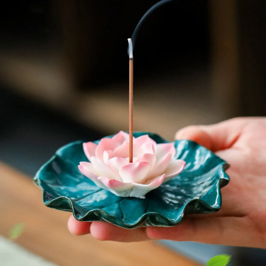 Zen Lotus Incense Stick Holder