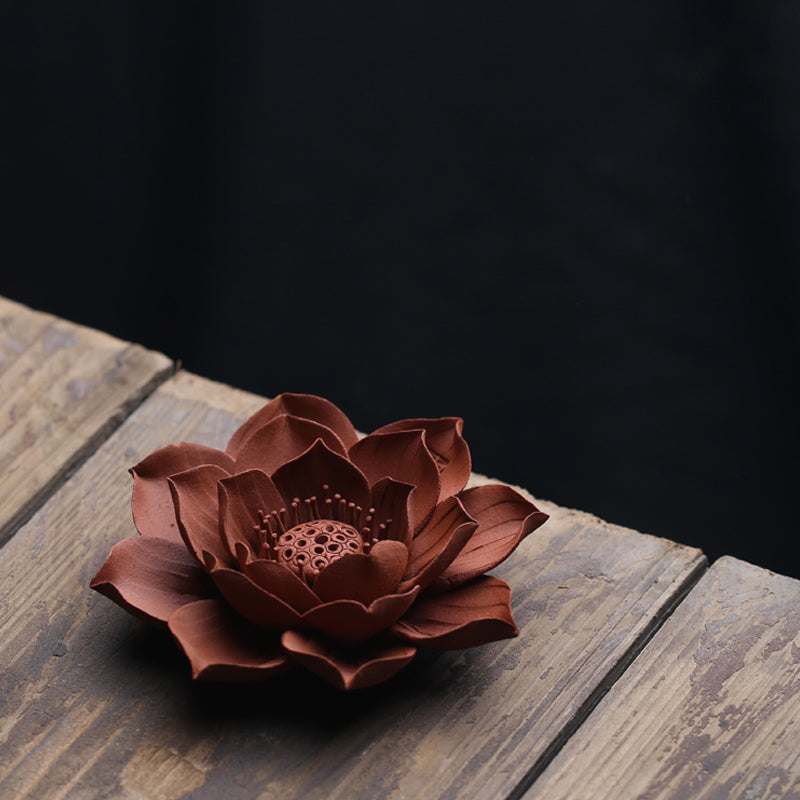 Buddha3bodhi Lotus Purple Clay Incense Burner for Meditation & Mindfulness