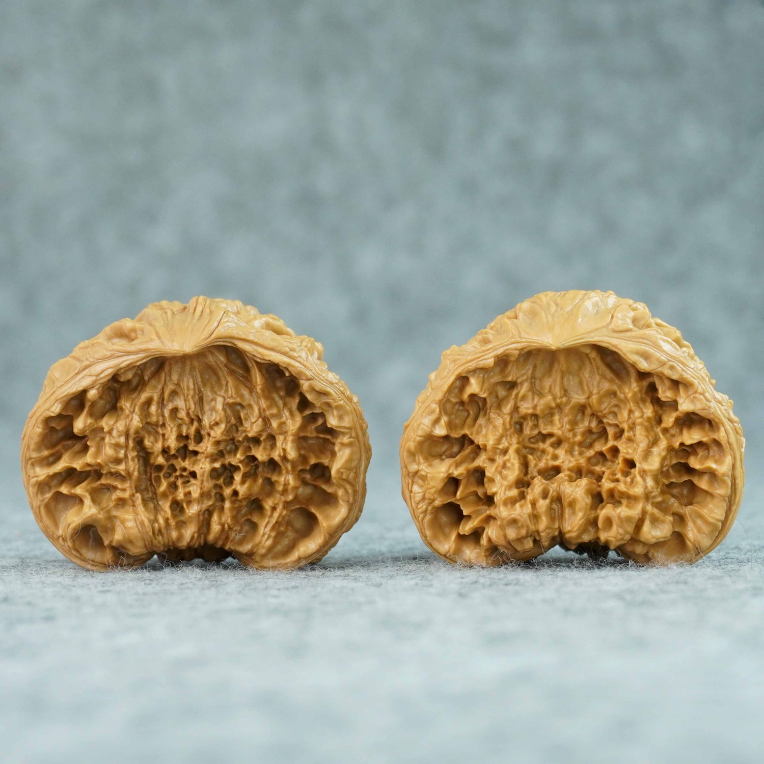 55mm Guanmao Snake Head Walnut Pair | Rare Mutation | One-of-a-Kind Matched Pair | 071605