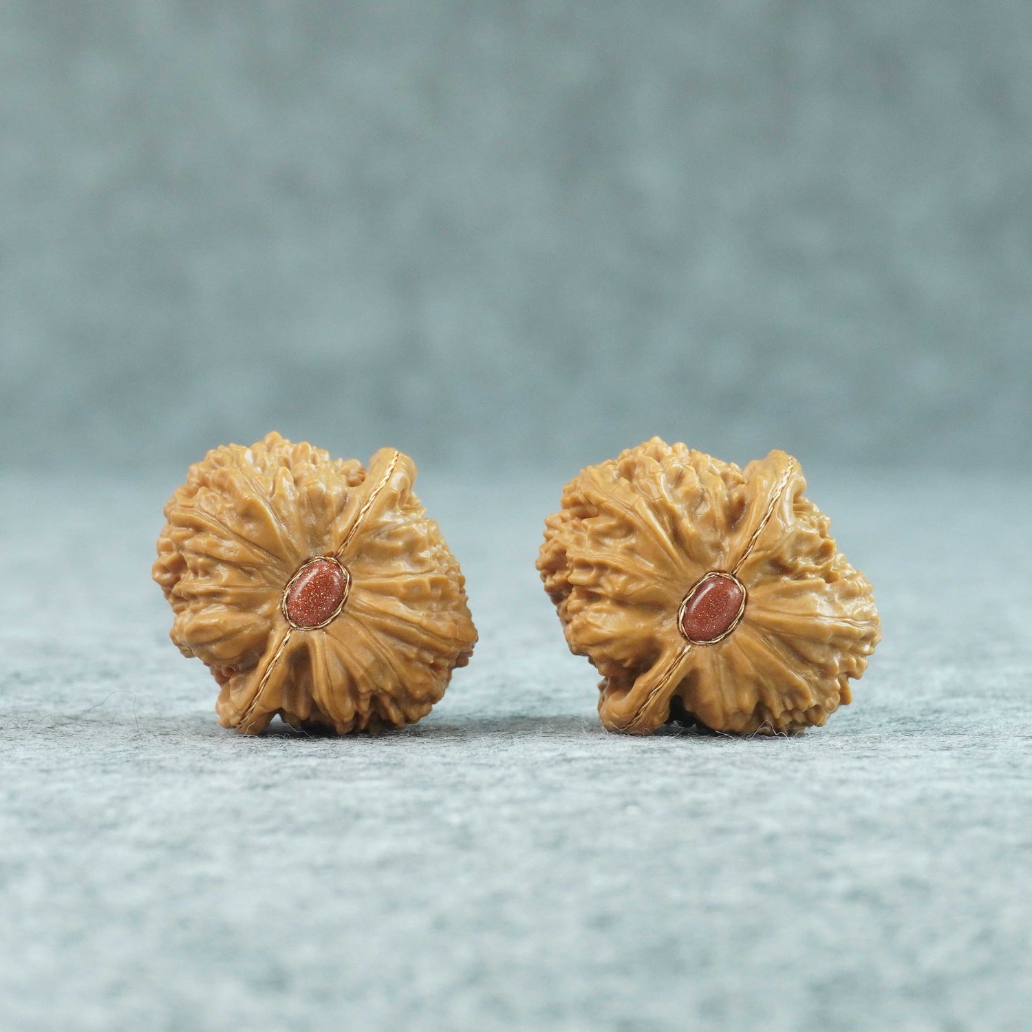 33.5mm White Lion Head Walnuts | One-of-a-Kind Pair | 070108