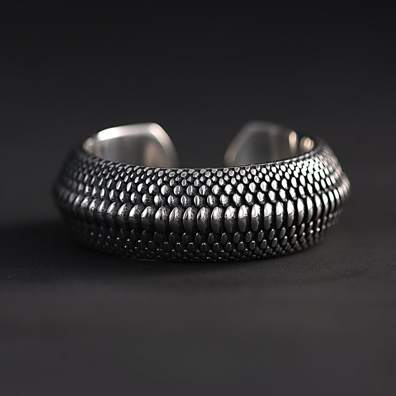 925 Silver Dragon Scale Ring