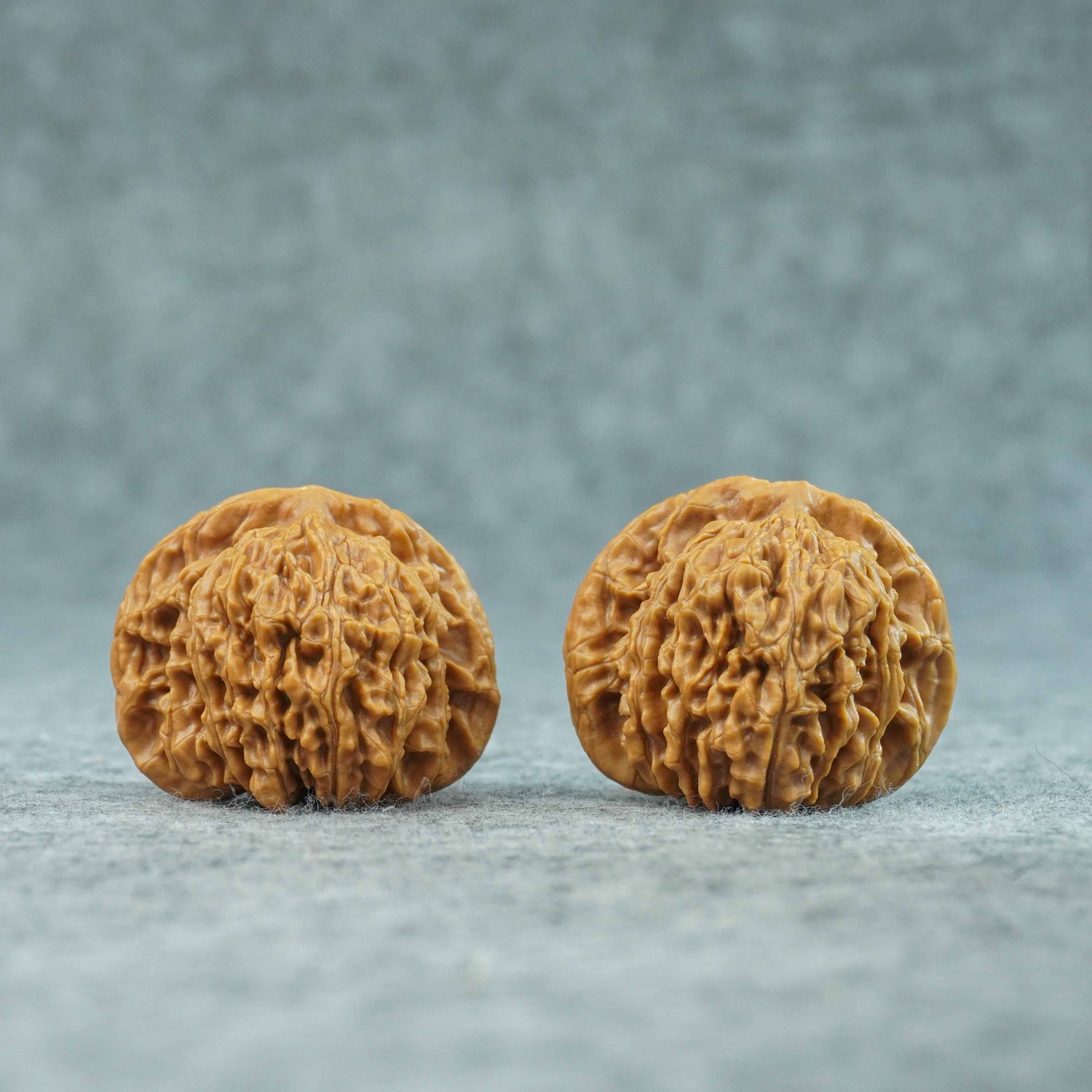 45mm Four-Tower Lion Head Walnut Pair | One-of-a-Kind Listing | 072406