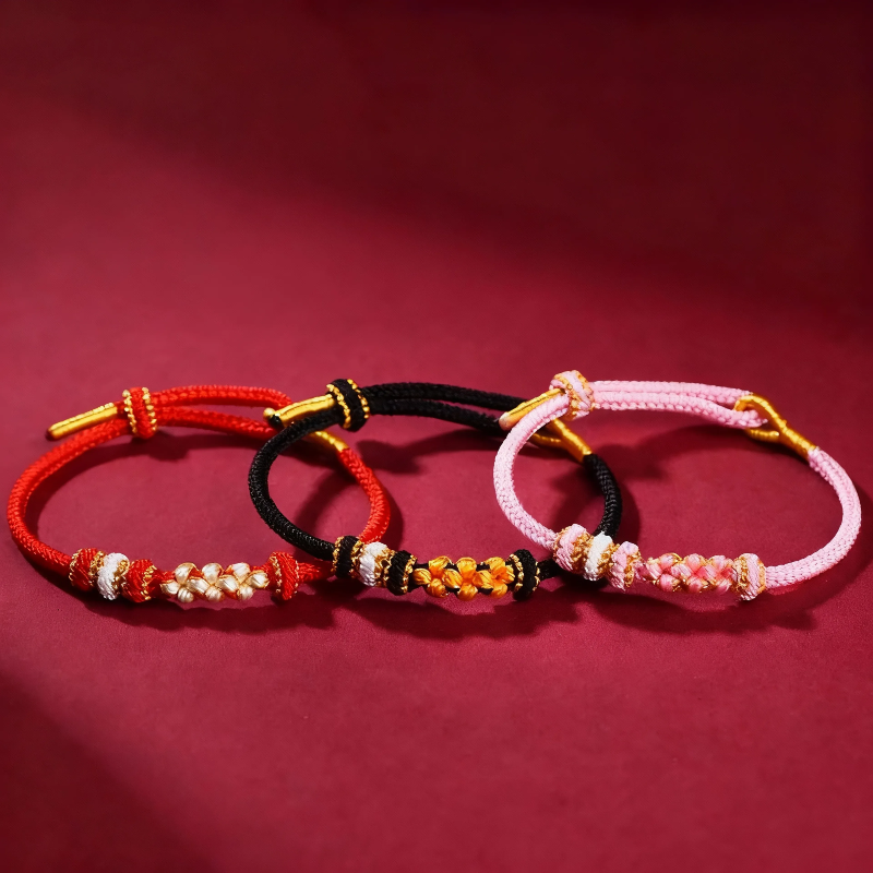 Handmade Red String Couple & Best Friend Bracelet with Double Heart Knot – Adjustable Good Luck Charm