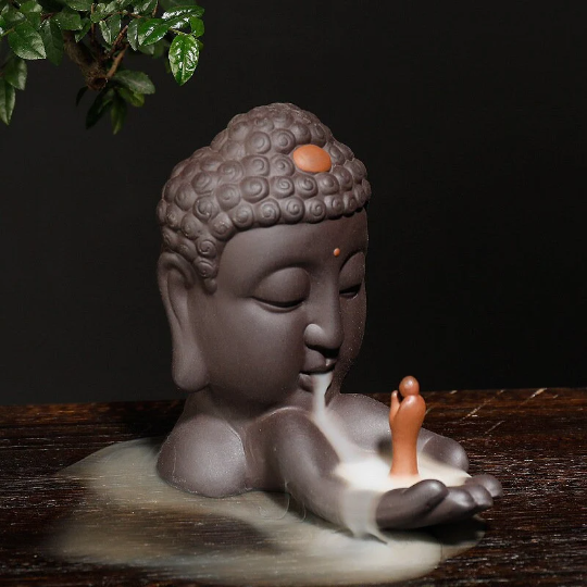 Creative Buddha Head Backflow Incense Burner