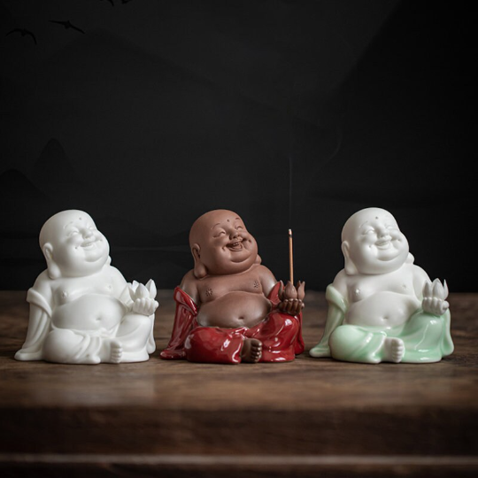 Laughing Buddha Incense Sticks Holder