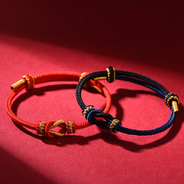 Couple “Never Separate” Knot Red String Bracelet