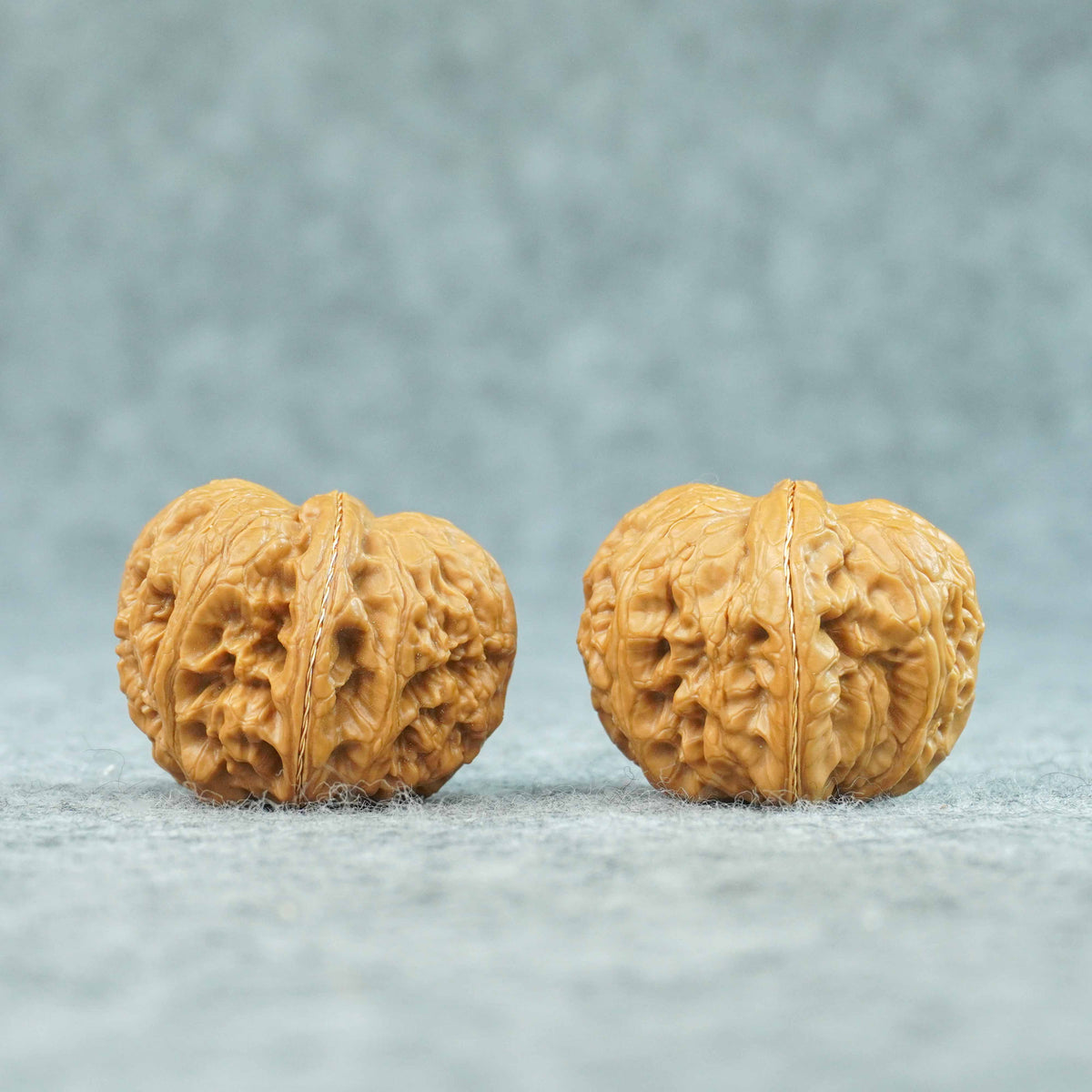 39mm Yuanbao Lion Head Walnut Pair | One-of-a-Kind Listing | 081510