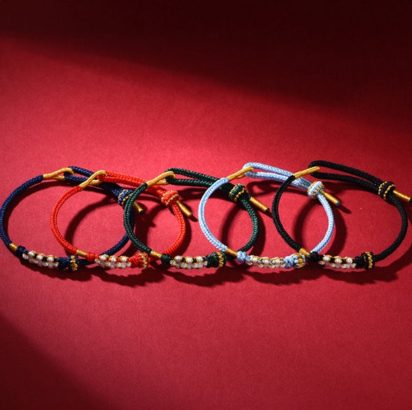 Handmade Braided Lucky Couples Bracelet Adjustable Red String Friendship & Love Gift