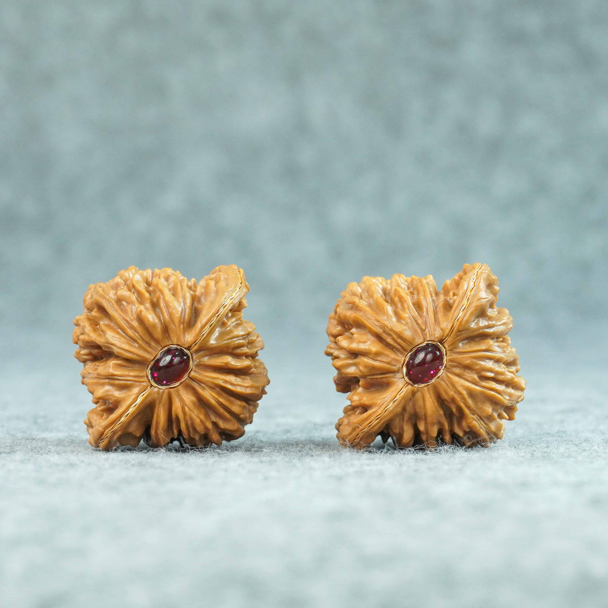 42mm Four-Tower Lion Head Walnut Pair | One-of-a-Kind Listing | 092406